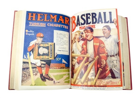 1916-17 Rare Baseball Magazine Hardcover Book (8 Issues)